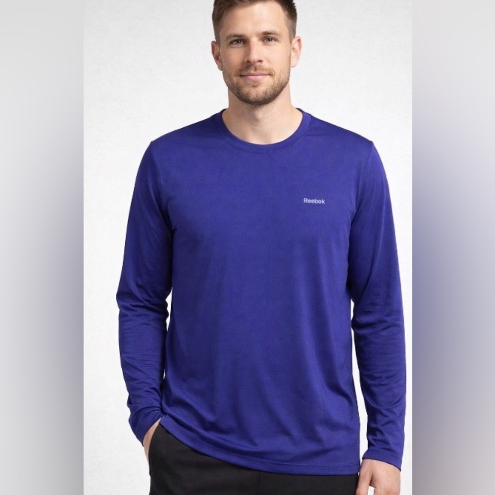 Reebok long-sleeve athletic large size men’s top-New